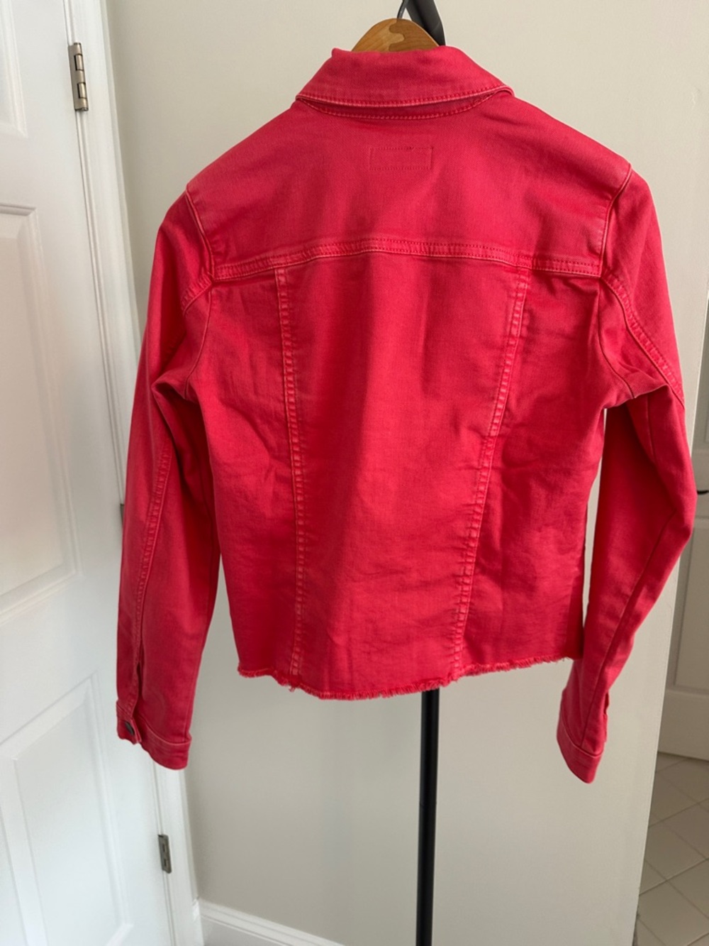 Kut from the Kloth Bright Pink Denim Jacket - Picture 3 of 16